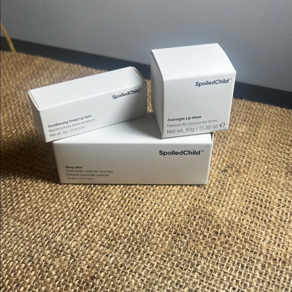 NEW SpoiledChild Lip mask, Lip balm, and Sleep Mist Set